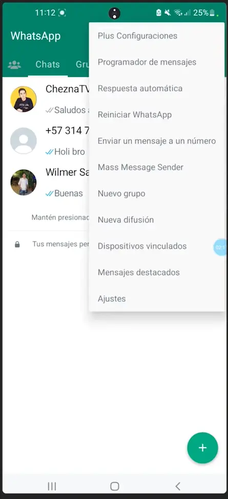 Funciones de WhatsApp Plus