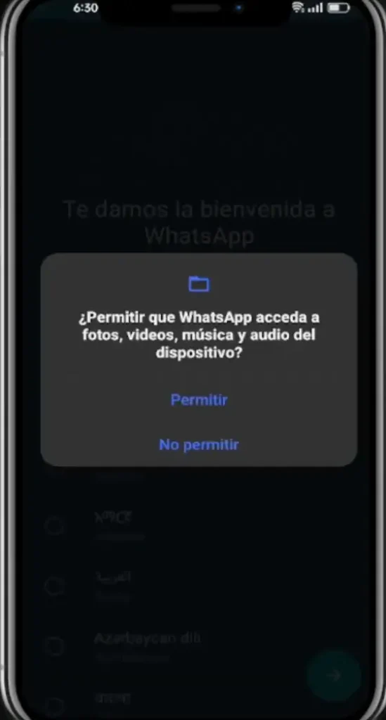 WhatsApp Plus solicita permiso
