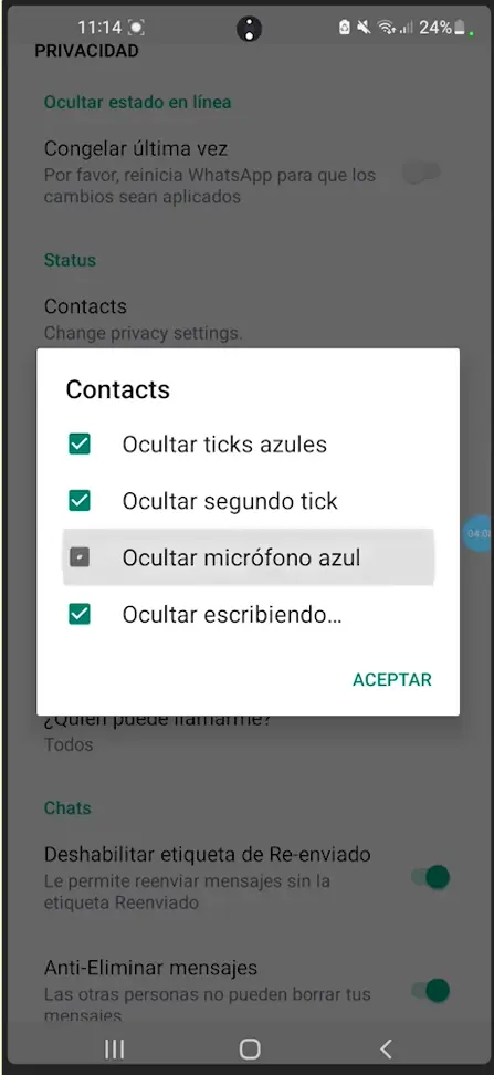 contacts