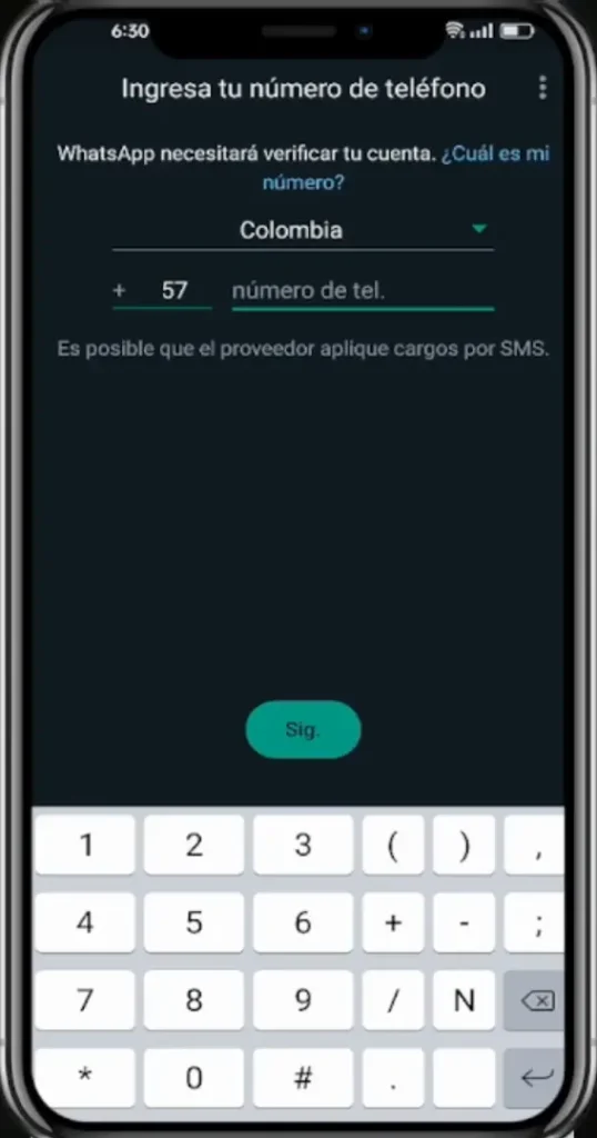 ingresa el número para la verificación